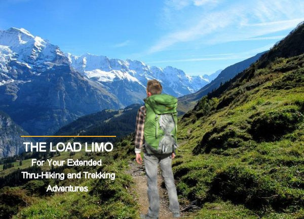 Hiker wearing an Aarn Load Limo balance pack