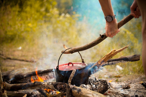 Dutch oven over Camp Fire