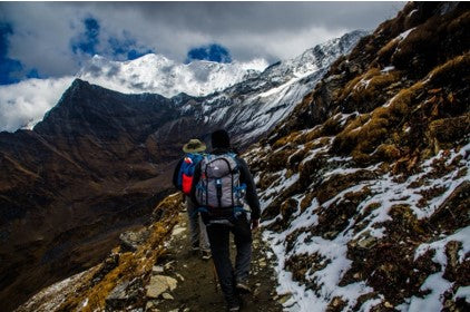 People Walking on a Mountain