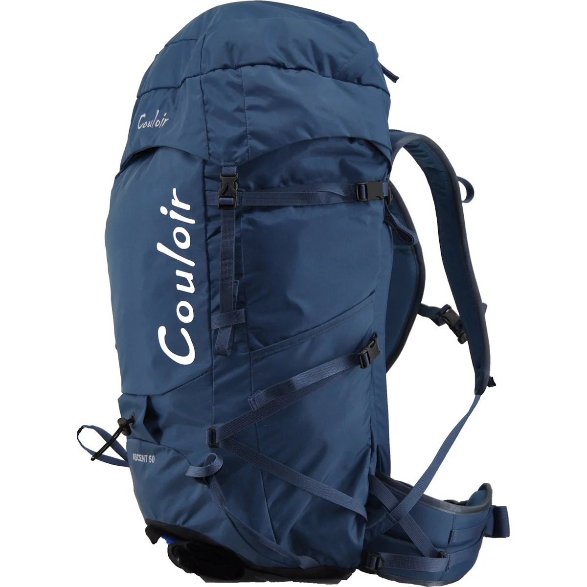 a blue alpine bag