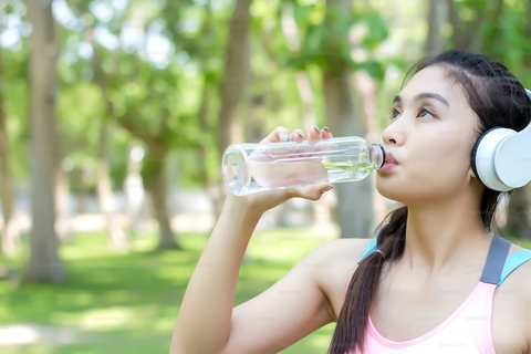 Woman drinking water