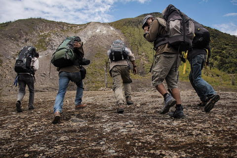 a group of hikers with backpacks.