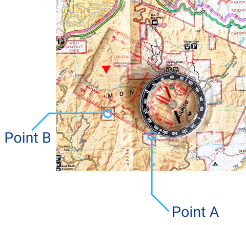 compass atop map