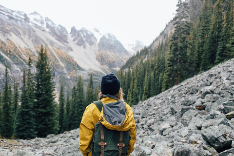 A girl enjoying her hike